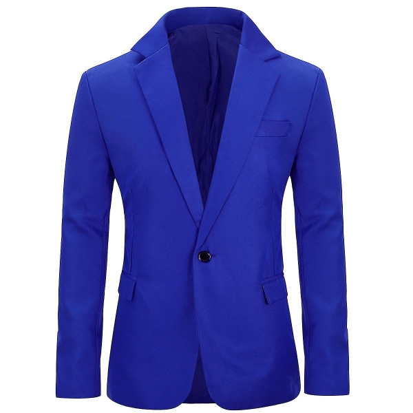Kostymjacka för män Slim Fit Business Casual Blazer Blue 4XL