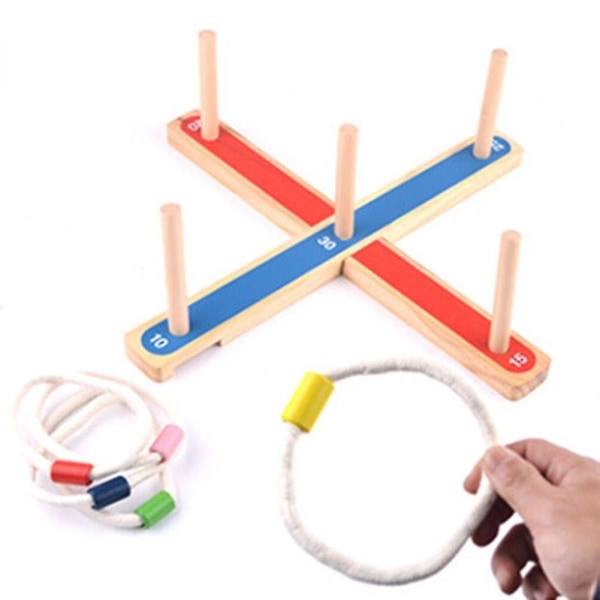 Sjovt træbøjle-ringkastspil Legetøj Børn Udendørs sportslegetøjssæt Forældre-barn Interaktive spil Pædagogisk legetøj til børn