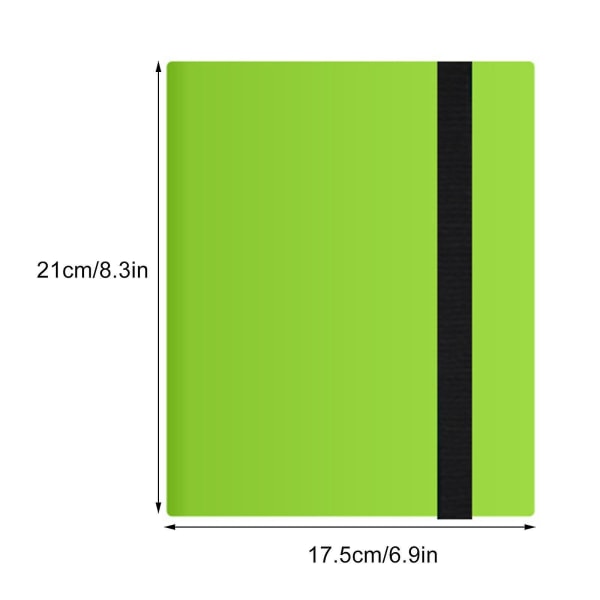 Bestsalecard-säilytyskirja, korttialbumi, kansio, 9 lokeroa, 360 sivulataustaskukansio Green Four squares