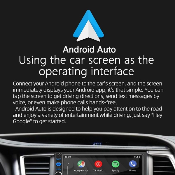 2 Din 7 tums pekskärm Bilradio Bilstereo Mp5-spelare med Carplay Android Auto Bluetooth Aux U