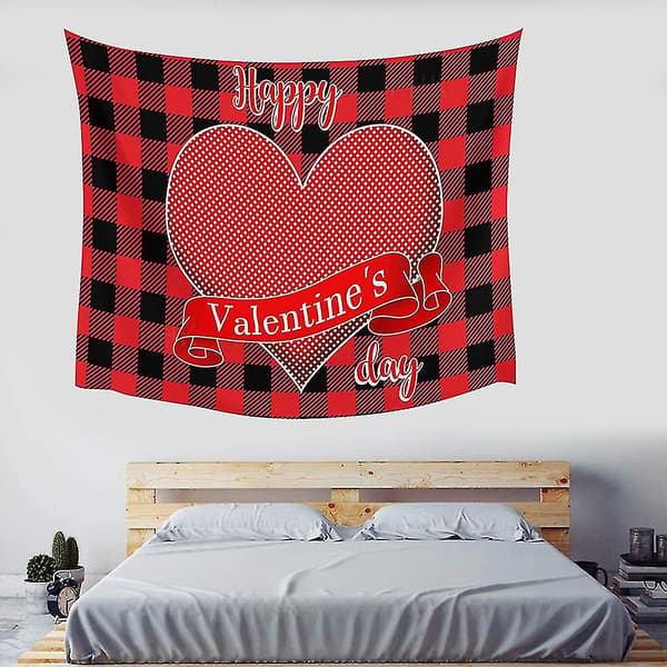 Veggteppe med Valentinsdag-dekorasjon