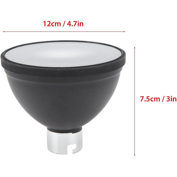 Standard Reflektor med Blød Diffusor til ADS2 AD200 AD360 Blitse, 12cm Diameter 7.5cm Dybde