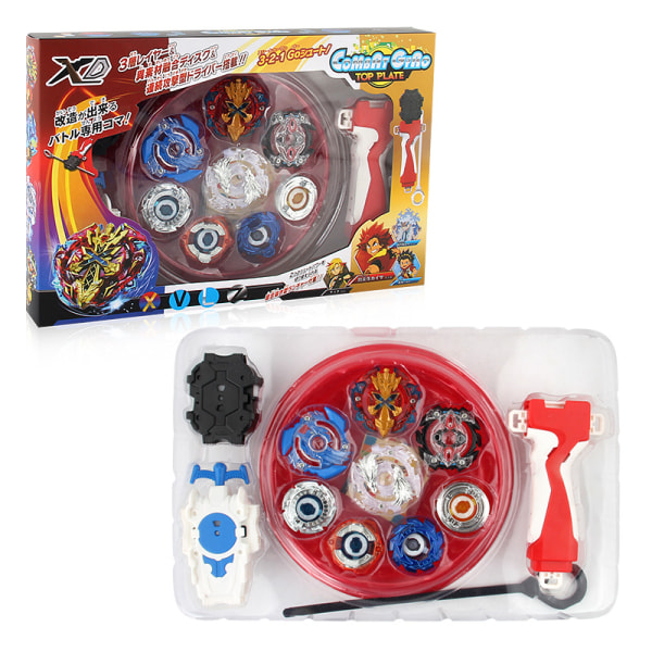 Spinning Toy Metal Beyblade Burst Arena Gyro Fighting Gyroscope Launcher red