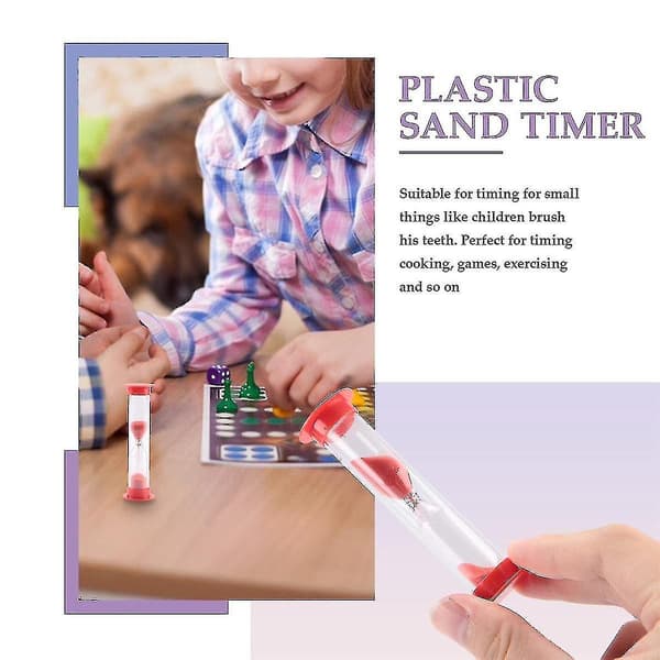 40 st Sandtimer 1 minut Sandtimer Klassrum 1 minut Timer Täckt Timglas Timer Röd Sandklocka