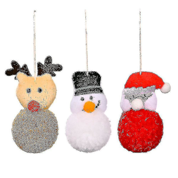 Juledekorasjoner Juletre Plysj Dukke Anheng Xmas Flanellet Ball Liten Anheng Jul