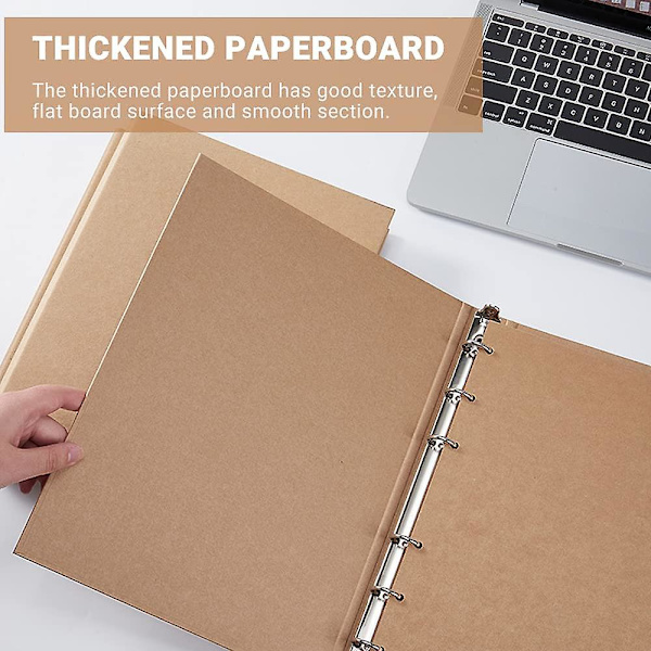 A5 Kraft-mappe A5 Ringperm Refillable A5 Ringperm 6 ringer for å legge til gave