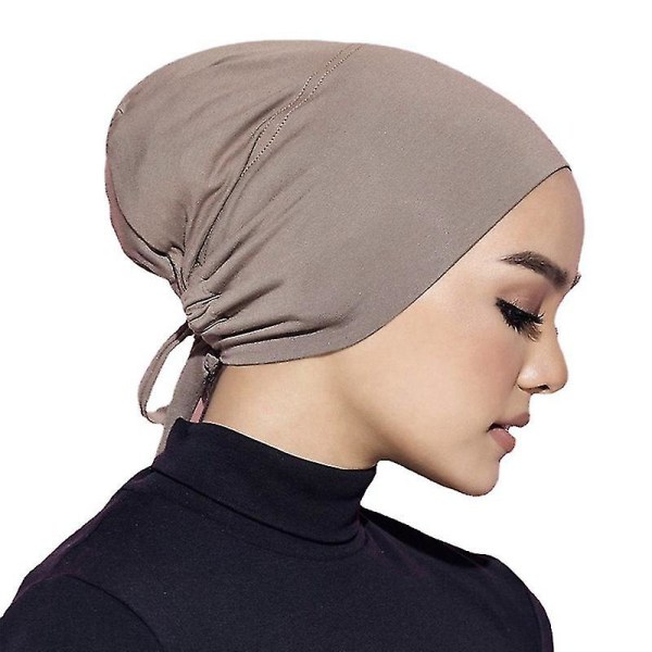 Uusi Pehmeä Modaali Muslim Turbaani Hattu Sisä Hijab Lippalakit Islamilainen alushuivi Kupu Intian Hat Fema