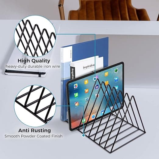 Paper Organizer for Desk - 2 Pack Office Organization Vertical File Fo