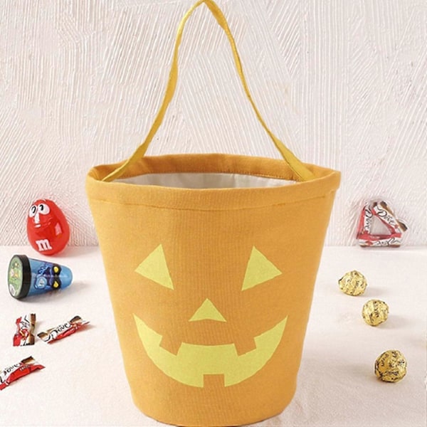 Halloween Karkkikassi | Uudelleenkäytettävä Kangaskassi Halloween Kurpitsa Lepakko Karkkikassit - Halloween Juhlapalvelutarvikkeet Kannettava Kassi
