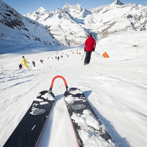 Nem kile-skitræningshjælpemiddel Skispidsforbindelse Snowboardforbindelse Elasticitet Spidsklemmer Hud Begyndere Essential (tilfældig farve)