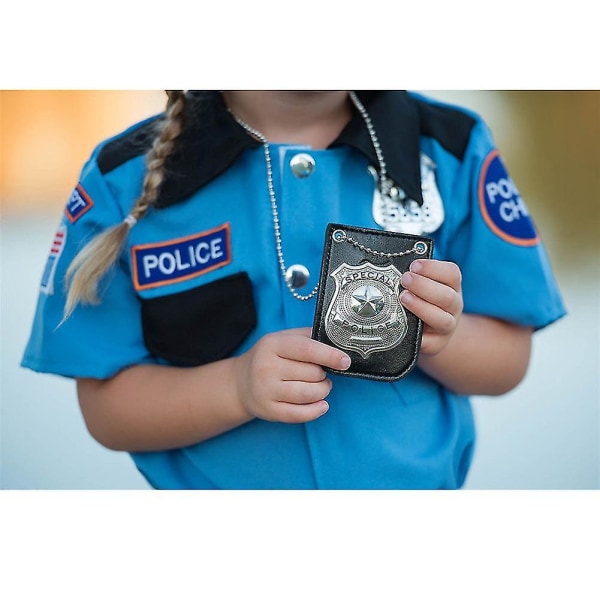 Dress Up Beskæftigelse Lad som om Leg Amerika politi Specialagent Embedstegn Kort ID Kortholder