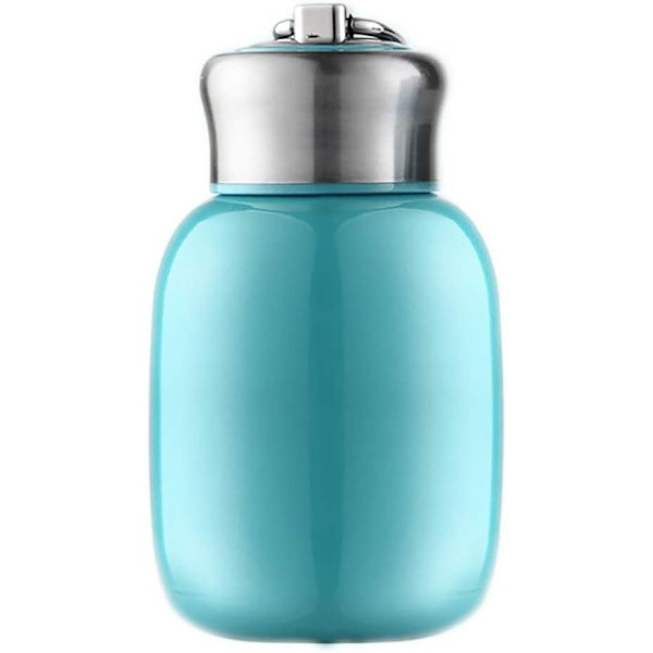280ML Mini söt kaffevakuumflaskor termos i rostfritt stål för resor blue
