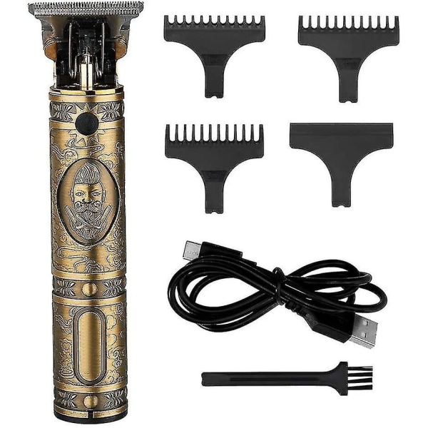 Elektrisk hårklippare för män med LED-indikatorlampa (brons)