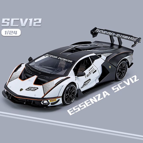 1:24 Lambos Essenza Scv12 Alloy Urheiluauto Malli Diecast Ääni Super Racing Nostaminen Häntä Kuuma Auton Pyörä Lapsille Lahjat