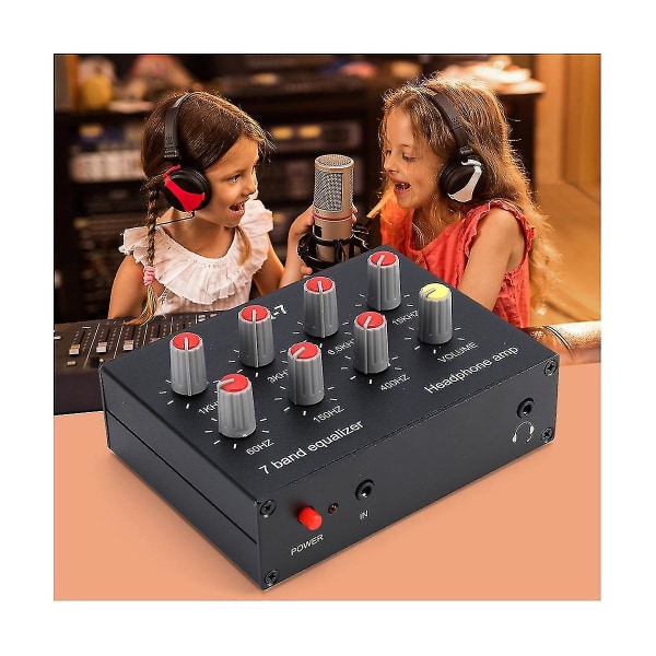 Eq-7 Biljud Headset Förstärkare 7-bands Eq Equalizer 2 Chann