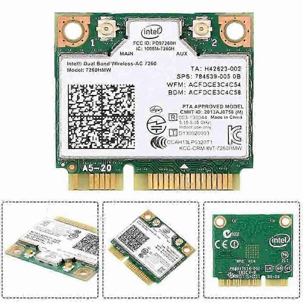 Intel 7260 AC 7260HMW 867 Mbit/s 5G langaton Wifi