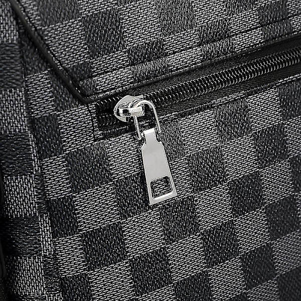 Messenger Bag Axelväska Herrportfölj Business Rutig Väska För Man Läder Handväska Crossbody Väska Black
