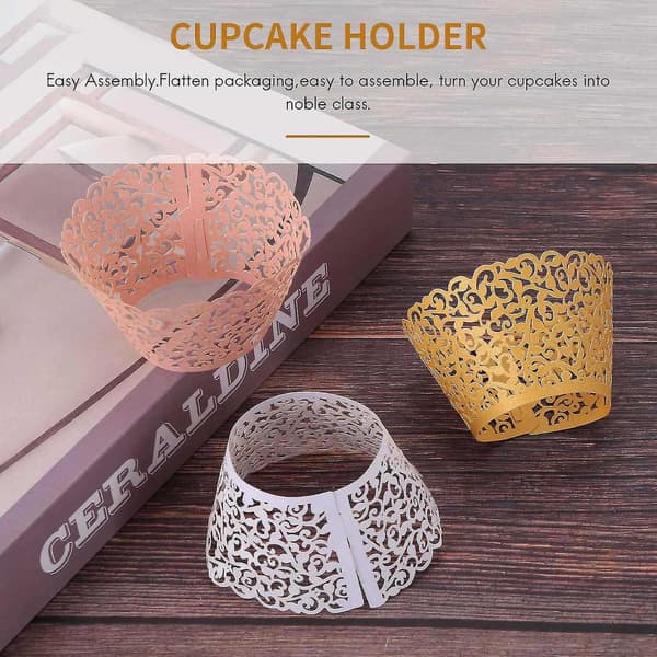 150 stk. Hvide Cupcake Wrappers Lace Cupcake Liners Cupcake Pa