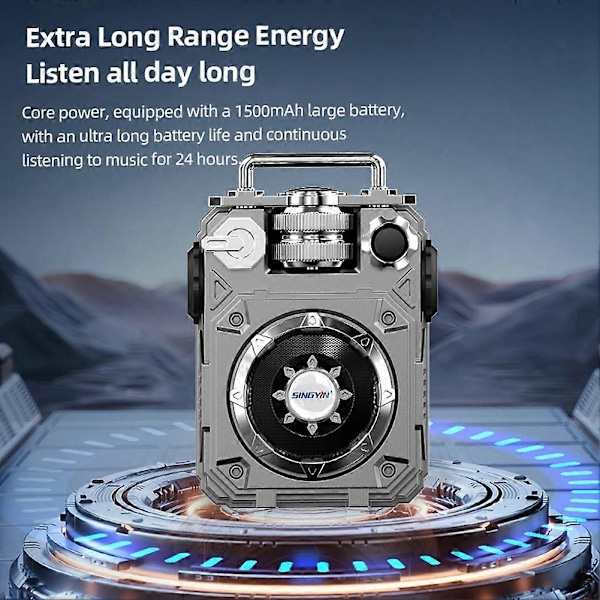Bærbar Mini Bluetooth Højttaler Subwoofer Super Bass TF Kort Indsættelse Cool Musikafspiller Trådløs Lydboks Mørkeblå