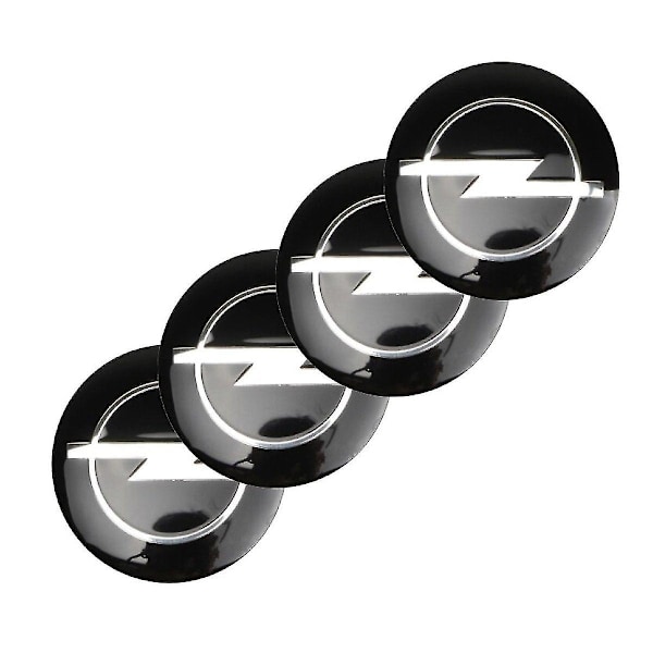 Sorte Opel Bilhjul Center Caps Hub Cover 60mm 4 stk Til