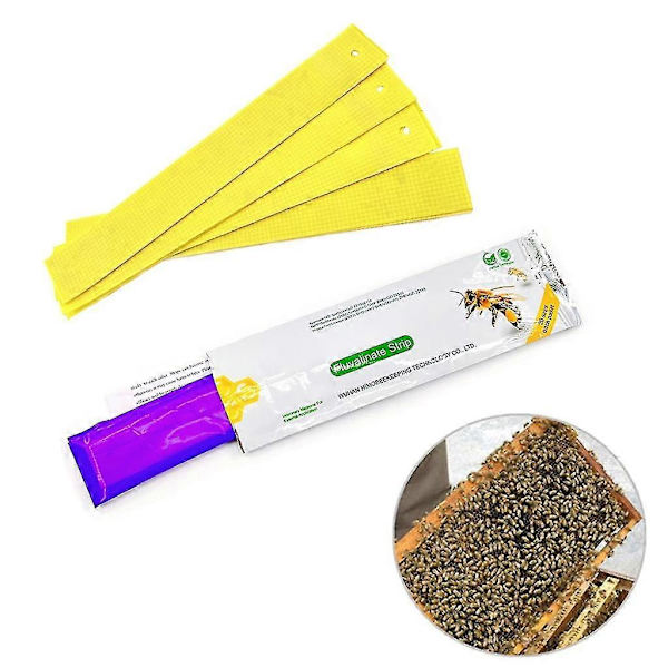 20x Varroa-remsor Fluvalinat Bina Mites Dödar Behandlingar Verktyg Biodling