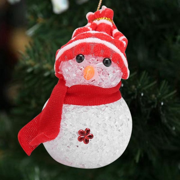 7 Fargeskiftende Led Snowman Julepynt Stemningslampe Nattlys med batteri(#1)