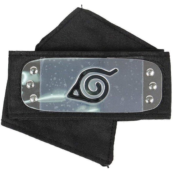 Master Online Naruto Headband With Metal Plated  Accessories Japanese Leaf Village Headband (black,pack Of 4)