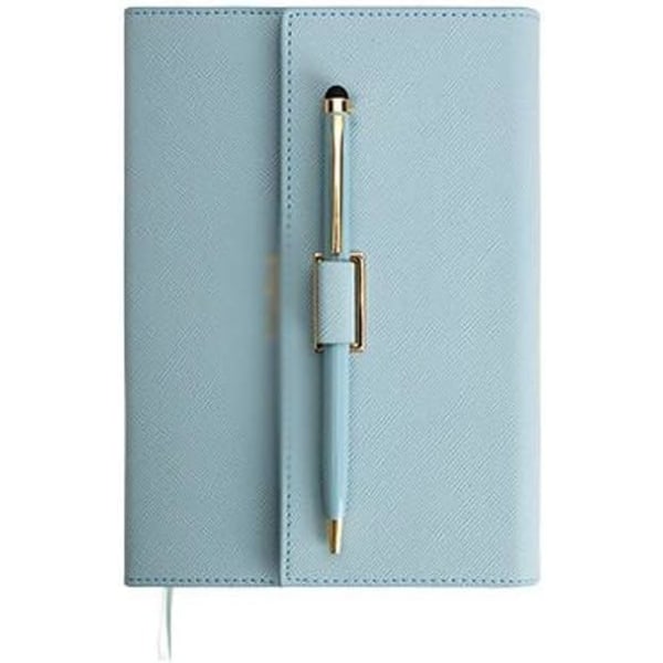 Journal Journal Premium tykt papir imiteret læder skrivenotesbøger med penneløkke blue gray