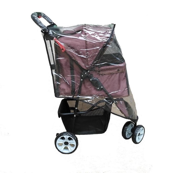 Dyrevogn regntrekk Babyvogn Poncho trehjulet kjæledyrhund Vindtett regntett støvtrekk 1 stk-gjennomsiktig