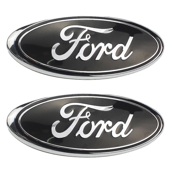 2pcs Car Emblem Badge For Ford F150 Oval Decal Badge Front R