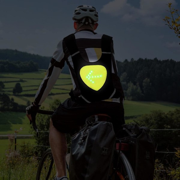 Pyöräilyn valoliivi, ladattava reppu turvavalo-widget 4 signaalilla |  Yöpyöräilyturvaliivi lahja naisille, miehille 1420 | Fyndiq