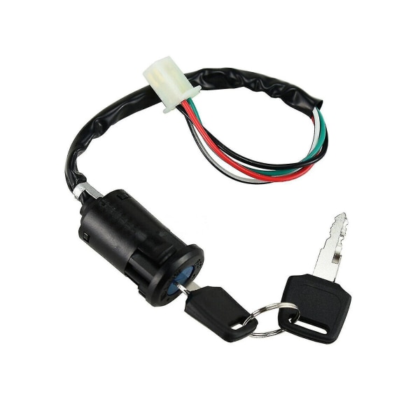 Sl Universal Portable Motorcycle Rubber Ignition Switch Start Key Kits Black1pcs