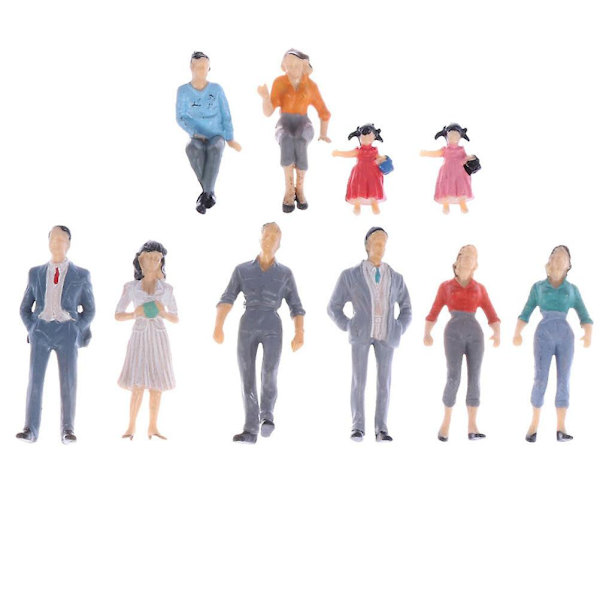 12 stk. Miniature Modeltog Person Figurer Passagerer Mini