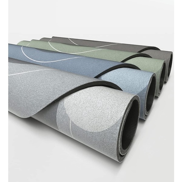Mikrofiber Blød Bademåtte, Skridsikker Badeværelsesmåtte, Superabsorberende Gulvmåtte, Hurtigtørrende Bademåtte Diatom Mud Brusemåtte Holdbare Gulvmåtter (Lysegrå
