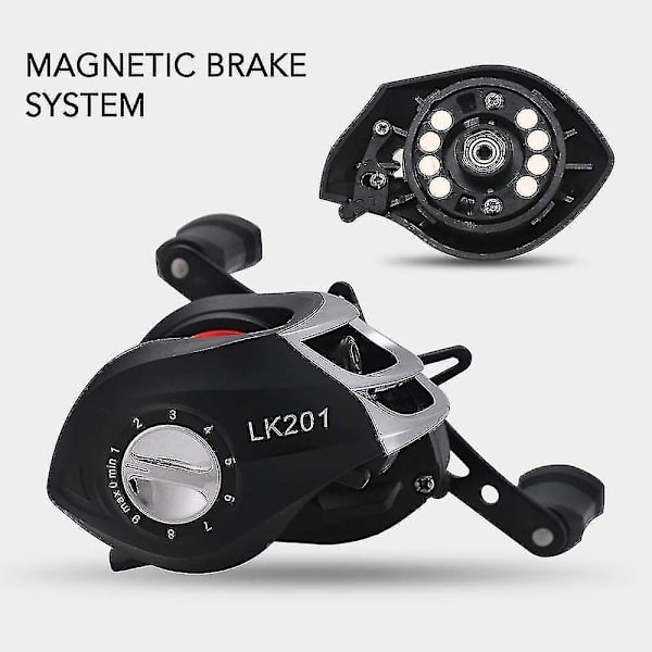 Fiskehjul Letvægts Høj Hastighed 7.1:1 Gear Ratio 17+1 Kuglelejer( Farve : Højre )