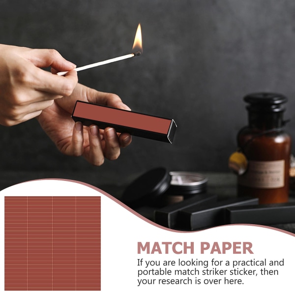 108 stk selvklebende fyrstikker Papir gjør-det-selv-match Strikers-papir Matchstick Striker-papir