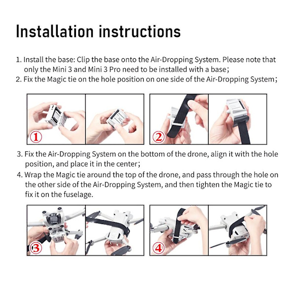 Air Drop Thrower för Mini 3/mini 3 Pro Drone Långdistansleveransverktyg