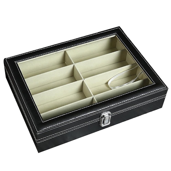 8-rums Brilleholder Opbevaringsboks, Bril Display Case St