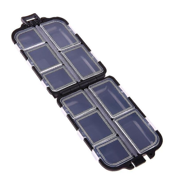 10 fack förvaringsfiskebox plastfiskebete sked krok betebox
