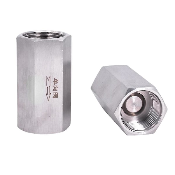 1/8 tommer; 1/4 tommer; 3/8 tommer; 1/2 tommer; 3/4 tommer; 1 tommer; Bsp Npt hunn-hann gjenge enveis tilbakeslagsventil ikke-retur inline 304 rustfritt stål Female BSP SS316