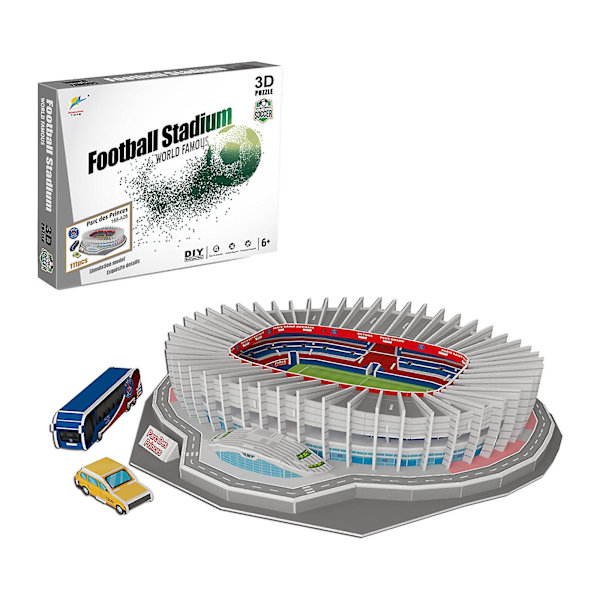 3D-puslesæt Fodboldklub  Steder DIY-modelpuslespil Legetøj Papirbygning Stadion Fodbold Fodbold  Spil Gaver