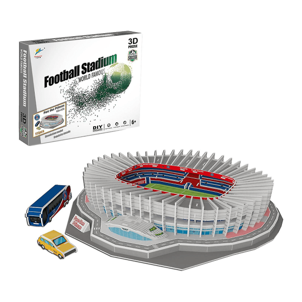 3d-pussel fotbollsklubbslokaler Gör-det-själv-modell pussel leksak papper byggnad stadion fotboll fotbollsspel gåvor