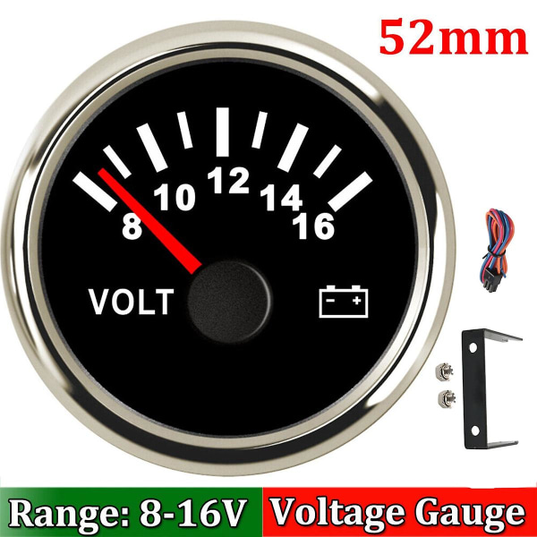 52mm Universal Digital Voltmeter Gauge Volt Meter 8-16v For Boat Yacht Auto Motor Home Truck