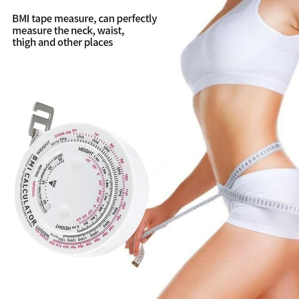 BMI-båndmål, kroppsmasseindeks, sammenleggbart bånd, rundt 150 cm
