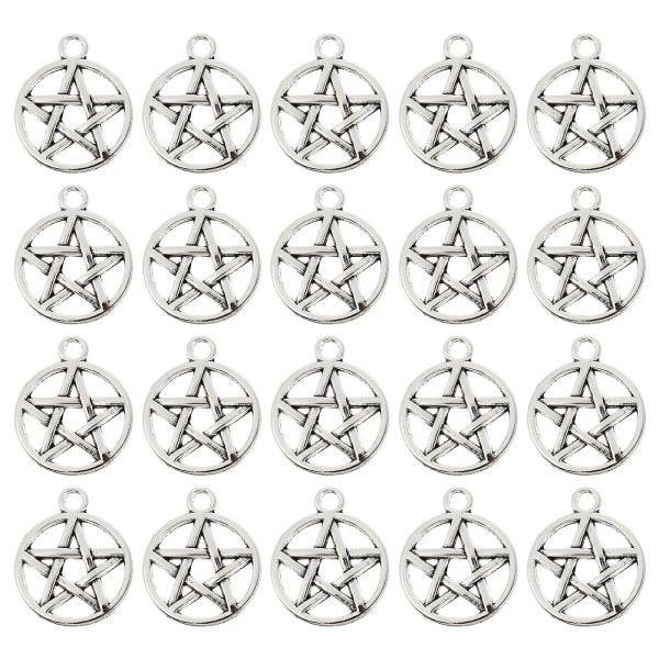 50 kpl korvakoru Mies Star Charms Pentagram tyylinen riipus metalli
