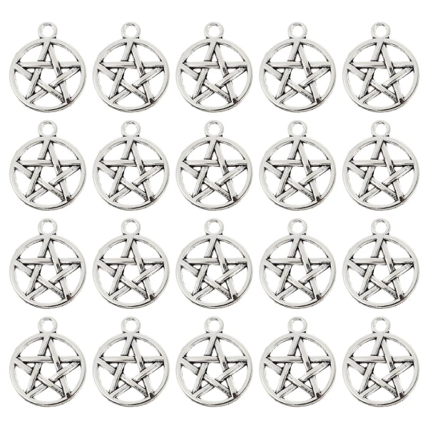 50 kpl korvakoru mies tähtikorut Pentagram-tyylinen riipus metallitähtiriipus Witchy-korut