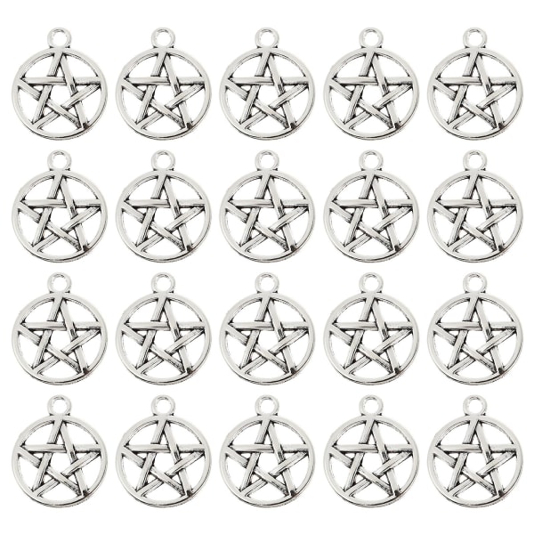 50 stk. Øreringe Man Star Charms Pentagram Style Vedhæng Metal