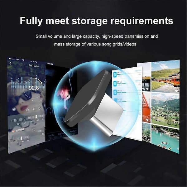 64 GB Mini USB Flash Drive Minneplugg Stabil Rask Overføring Bil Stil U Disk Plug and Play for C
