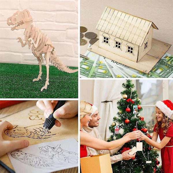 10 x Vanerilevyt, A3 Puupaneeli, Sahauspuu DIY-puutöihin, Laserkäsittelyyn, Malli Ma