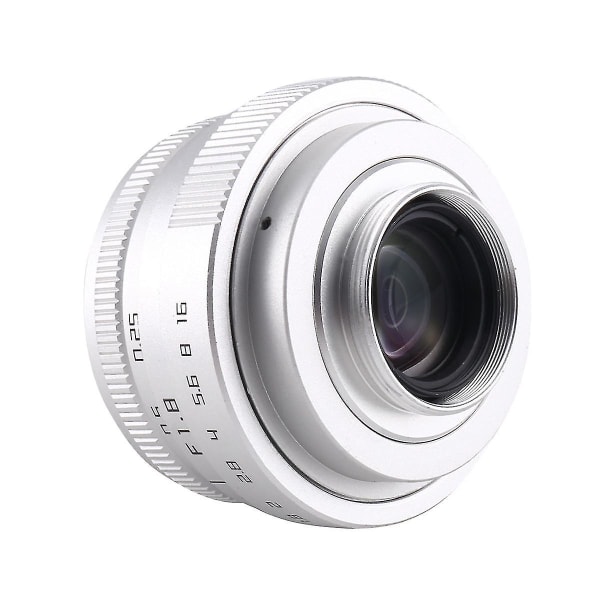 25 mm F1.8 -c TV-objektiv/cctv-objektiv for 16 mm C-montering kamera manuell fokus linse-sølv